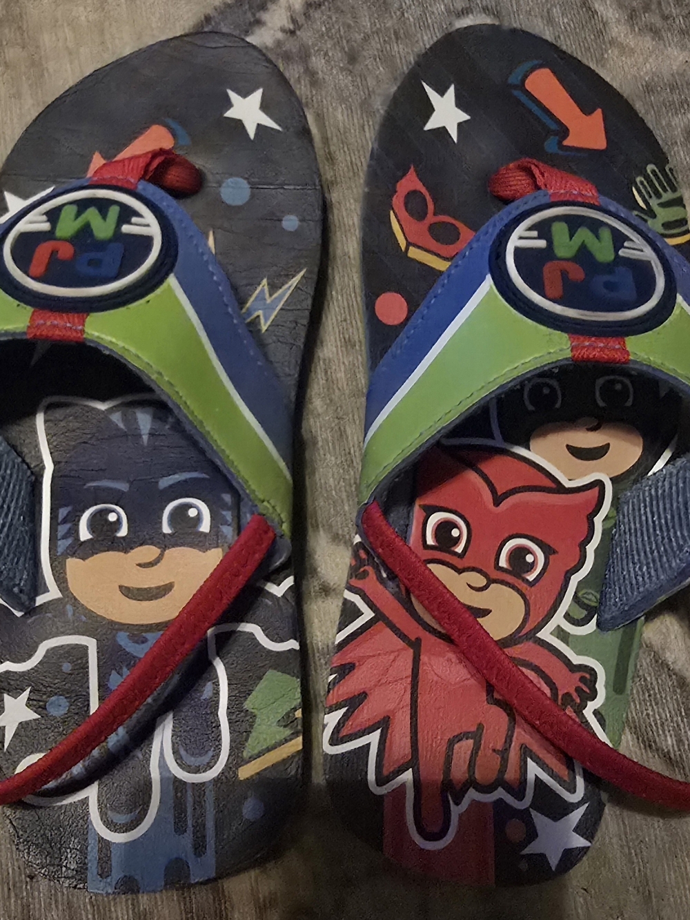 PJ Masks Kids Flip Flops Size 13/1